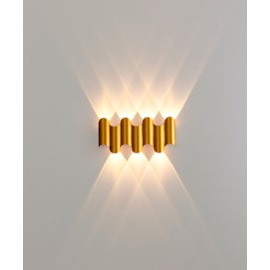 HOME ARANDELA DE PAREDE LED SCHALA EXTERNO 3000K 7W BIVOLT 12X26X3,8CM ALUMÍNIO DOURADO | OPUS LED OPS 85773 HOME ARANDELA DE PAREDE LED SCHALA EXTERNO 3000K 7W BIVOLT 12X26X3,8CM ALUMÍNIO DOURADO | OPUS LED OPS 85773