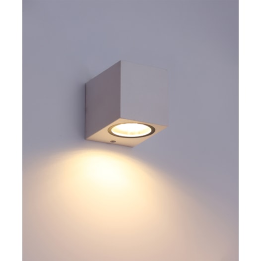 HOME ARANDELA DE PAREDE SOLO EXTERNO 1XMR16 8X7,2X9,5CM ABS E VIDRO BRANCO | OPUS LED HM 81195