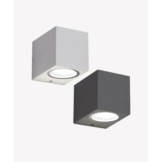 HOME ARANDELA DE PAREDE SOLO EXTERNO 1XMR16 8X7,2X9,5CM ABS E VIDRO PRETO | OPUS LED HM 81201