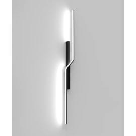 HOME ARANDELA DE PAREDE ZETA 3000K 26W 120X10CM ALUMÍNIO PRETO | OPUS LED OPS 86640 HOME ARANDELA DE PAREDE ZETA 3000K 26W 120X10CM ALUMÍNIO PRETO | OPUS LED OPS 86640