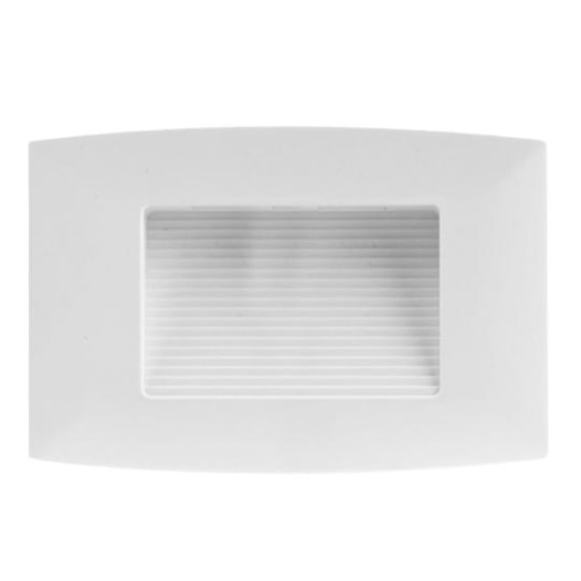 HOME BALIZADOR DE EMBUTIR LED STEP EXTERNO 3000K 2W BIVOLT 8X12,4X4,5CM POLICARBONATO BRANCO | OPUS LED HM 30418