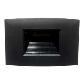 HOME BALIZADOR DE EMBUTIR LED STEP EXTERNO 3000K 2W BIVOLT 8X12,4X4,5CM POLICARBONATO PRETO | OPUS LED OPS 30432