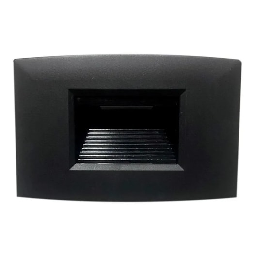 HOME BALIZADOR DE EMBUTIR LED STEP EXTERNO 3000K 2W BIVOLT 8X12,4X4,5CM POLICARBONATO PRETO | OPUS LED OPS 30432 HOME BALIZADOR DE EMBUTIR LED STEP EXTERNO 3000K 2W BIVOLT 8X12,4X4,5CM POLICARBONATO PRETO | OPUS LED OPS 30432