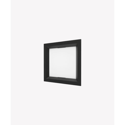 HOME PAINEL LUMINÁRIA DE EMBUTIR LED RECUADO 3000K 18W BIVOLT 22X22CM ABS PRETO | OPUS LED OPS 85377 HOME PAINEL LUMINÁRIA DE EMBUTIR LED RECUADO 3000K 18W BIVOLT 22X22CM ABS PRETO | OPUS LED OPS 85377