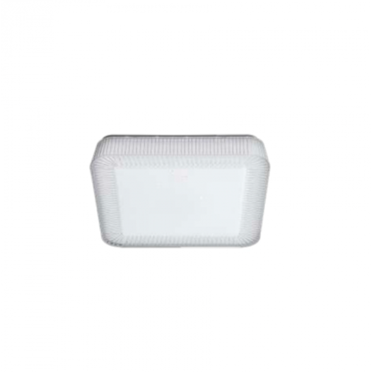 HOME PLAFON ARIES QUADRADO 3000K 24W BIVOLT 40X40X9CM ACRÍLICO TRANSPARENTE  | OPUS LED OPS 81584