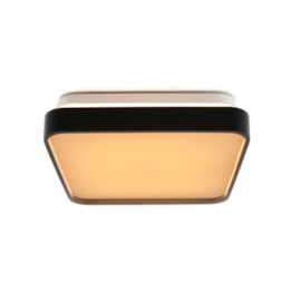 HOME PLAFON DE SOBREPOR LED BLACK QUADRADO 3000K 12W BIVOLT 28X28X7,2CM POLICARBONATO PRETO | OPUS LED OPS 80044 HOME PLAFON DE SOBREPOR LED BLACK QUADRADO 3000K 12W BIVOLT 28X28X7,2CM POLICARBONATO PRETO | OPUS LED OPS 80044