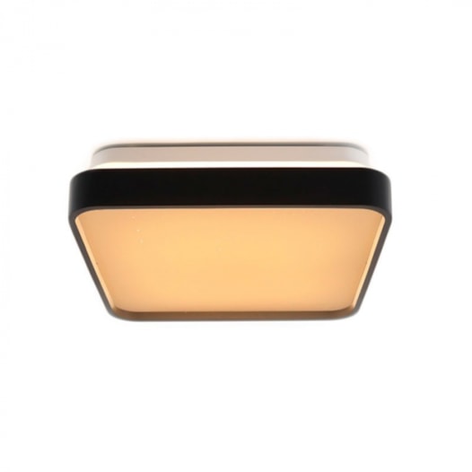 HOME PLAFON DE SOBREPOR LED BLACK QUADRADO 3000K 12W BIVOLT 28X28X7,2CM POLICARBONATO PRETO | OPUS LED OPS 80044 HOME PLAFON DE SOBREPOR LED BLACK QUADRADO 3000K 12W BIVOLT 28X28X7,2CM POLICARBONATO PRETO | OPUS LED OPS 80044