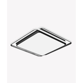 HOME PLAFON DE SOBREPOR LED HOOP MULTITEMPERATURA 72W BIVOLT 50X50X6CM FERRO E ACRÍLICO PRETO | OPUS LED OPS 82918