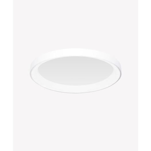 HOME PLAFON DE SOBREPOR LED ROUND REDONDO 3000K 36W BIVOLT 48X6,5CM ALUMÍNIO BRANCO | OPUS LED OPS 85483