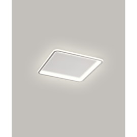 HOME PLAFON DE SOBREPOR LED TELAIO QUADRADO 3000K 32W BIVOLT 40X4,5CM POLICARBONATO E FERRO BRANCO | OPUS LED HM 80891