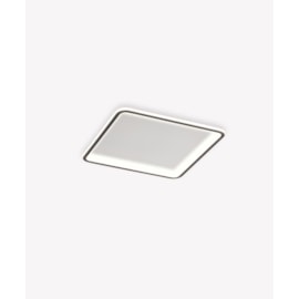 HOME PLAFON DE SOBREPOR LED TELAIO QUADRADO 6500K 32W BIVOLT 40X4,5CM POLICARBONATO E FERRO PRETO | OPUS LED OPS 80921