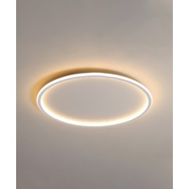 HOME PLAFON DE SOBREPOR LED TELAIO REDONDO 3000K 20W BIVOLT 31,5X4,5CM ALUMÍNIO BRANCO | OPUS LED OPS 83601 HOME PLAFON DE SOBREPOR LED TELAIO REDONDO 3000K 20W BIVOLT 31,5X4,5CM ALUMÍNIO BRANCO | OPUS LED OPS 83601