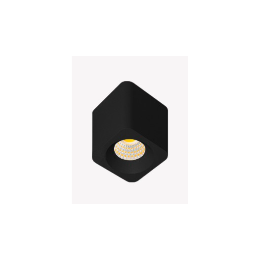 HOME SPOT DE SOBREPOR LED MINIMA QUADRADO 3000K 3W BIVOLT 3,5X3,5X4,5CM ALUMÍNIO PRETO | OPUS LED OPS 86848