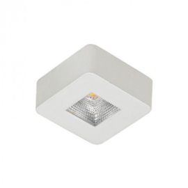 HOME SPOT DE SOBREPOR LED QUADRADO 3000K 5W BIVOLT 2,6X6,2X6,2CM ALUMÍNIO BRANCO | OPUS LED OPS 33259