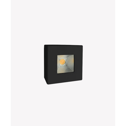 HOME SPOT DE SOBREPOR LED QUADRADO 3000K 5W BIVOLT 2,6X6,2X6,2CM ALUMÍNIO PRETO | OPUS LED HM 35567 HOME SPOT DE SOBREPOR LED QUADRADO 3000K 5W BIVOLT 2,6X6,2X6,2CM ALUMÍNIO PRETO | OPUS LED HM 35567