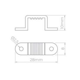 KIT BRAÇADEIRAS P/ FITA LED DOUBLE LINE 10W/M - 50 PEÇAS | STELLA STH7899