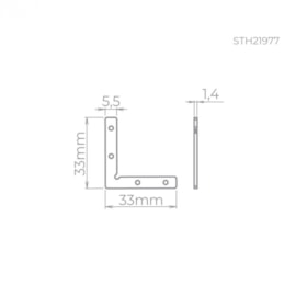 KIT DE UNIÃO L PARA PERFIS ARCHI 16MM | STELLA STH21977