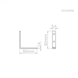 KIT DE UNIÃO L TETO-PAREDE PARA PERFIS ARCHI 16MM | STELLA STH21978 KIT DE UNIÃO L TETO-PAREDE PARA PERFIS ARCHI 16MM | STELLA STH21978