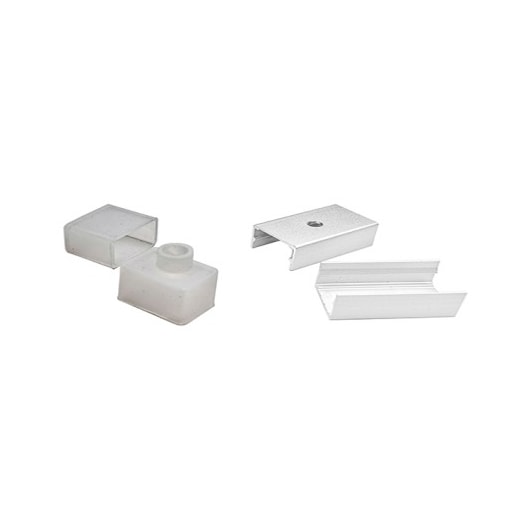KIT GARRA E TAMPA P/ PERFIL SOBREPOR FLEXIVEL C/40UN | NORDECOR 4259
