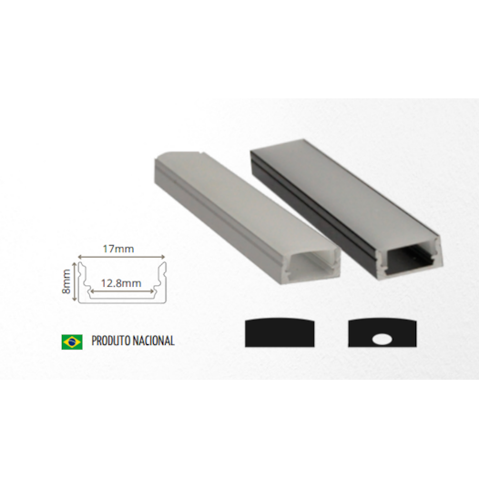 KIT PERFIL C/ FITA LED ANODIZADO SOBREPOR | BELLUCE ILUMINAÇÃO BLL-13729 KIT PERFIL C/ FITA LED ANODIZADO SOBREPOR | BELLUCE ILUMINAÇÃO BLL-13729