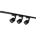 KIT TRILHO C/ 3 SPOTS LED ELEGANCE 3000K 7W PRE...
