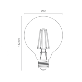 LÂMPADA BALLOON FILAMENTO RETRÔ 4W 2400K BIVOLT | ROMALUX 70279/70264 LÂMPADA BALLOON FILAMENTO RETRÔ 4W 2400K BIVOLT | ROMALUX 70279/70264
