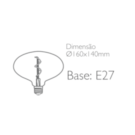 LÂMPADA FILAMENTO BIANCO PAR160 5W 2700K BIVOLT | ROMALUX 70268 LÂMPADA FILAMENTO BIANCO PAR160 5W 2700K BIVOLT | ROMALUX 70268
