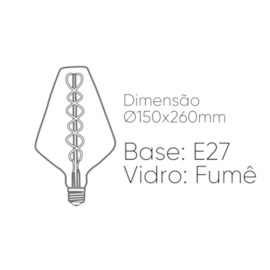 LÂMPADA FILAMENTO VETRO C150 SG 3W 2200K BIVOLT | ROMALUX 70285 LÂMPADA FILAMENTO VETRO C150 SG 3W 2200K BIVOLT | ROMALUX 70285