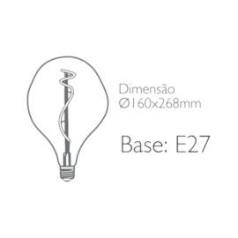 LÂMPADA FILAMENTO VETRO D160 4W 2200K BIVOLT | ROMALUX 70274 LÂMPADA FILAMENTO VETRO D160 4W 2200K BIVOLT | ROMALUX 70274