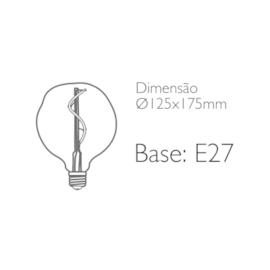 LÂMPADA FILAMENTO VETRO T125U 2.5W 2200K BIVOLT | ROMALUX 70276 LÂMPADA FILAMENTO VETRO T125U 2.5W 2200K BIVOLT | ROMALUX 70276