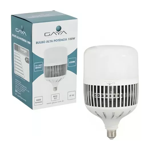 LÂMPADA LED ALTA POTÊNCIA E27 6500K 100W BIVOLT | GAYA 3170