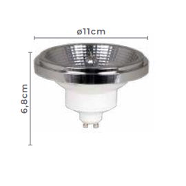 LÂMPADA LED AR111 GU10 24° 3000K 13W BIVOLT | NORDECOR MLP5050