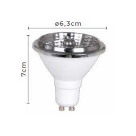 LÂMPADA LED AR70 GU10 24° 3000K 7W BIVOLT | NORDECOR MLP5049