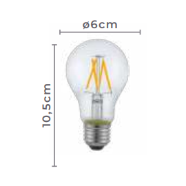 LÂMPADA LED BULBO FILAMENTO E27 CLEAR 2400K 4W BIVOLT | NORDECOR 1053 LÂMPADA LED BULBO FILAMENTO E27 CLEAR 2400K 4W BIVOLT | NORDECOR 1053