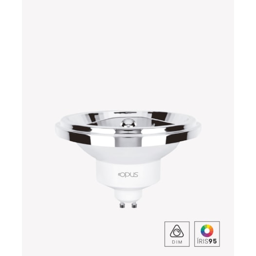 LÂMPADA LED DICROICA DIMERIZÁVEL AR111 GU10 12° 2700K 12W 127V | OPUS LED LP 86299
