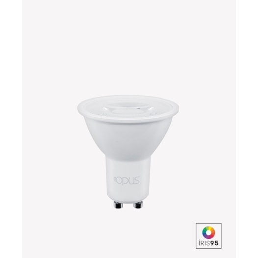 LÂMPADA LED DICROICA MR16 GU10 40° 3000K 7W BIVOLT | OPUS LED OPS 30661