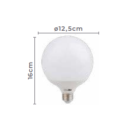 LÂMPADA LED FOSCO E27 BALOON G120 3000K 20W BIVOLT | NORDECOR MLP5007