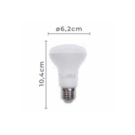 LÂMPADA LED FOSCO E27 R63 3000K 10W BIVOLT | NORDECOR MLP5009