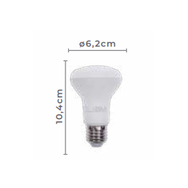 LÂMPADA LED FOSCO E27 R63 6000K 10W BIVOLT | NORDECOR MLP5010