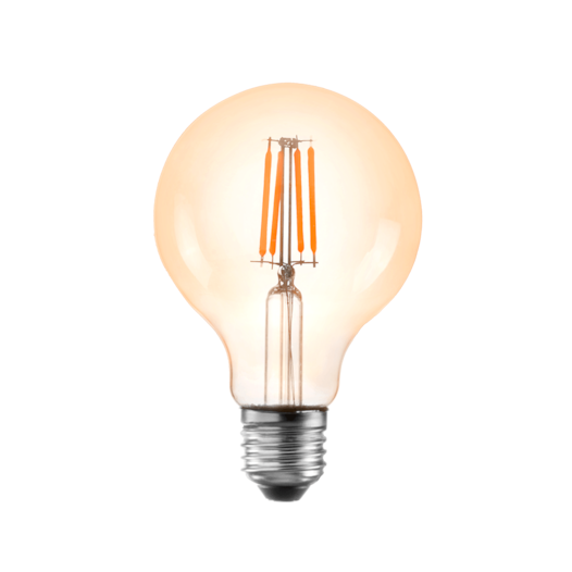 LÂMPADA LED GLOBO G80 FILAMENTO E27 ÂMBAR 2400K 4W BIVOLT | NORDECOR 1049 LÂMPADA LED GLOBO G80 FILAMENTO E27 ÂMBAR 2400K 4W BIVOLT | NORDECOR 1049