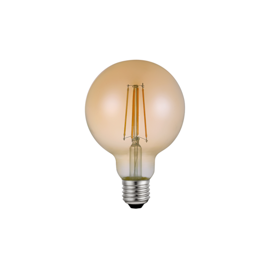 LÂMPADA LED GLOBO G80 FILAMENTO E27 ÂMBAR 2500K 6W BIVOLT | NORDECOR 1073 LÂMPADA LED GLOBO G80 FILAMENTO E27 ÂMBAR 2500K 6W BIVOLT | NORDECOR 1073