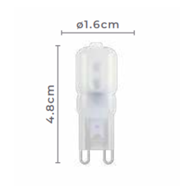 LÂMPADA LED HALOPIN G9 2400K 2,5W 220V | NORDECOR 1081