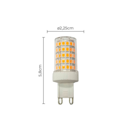 LÂMPADA LED HALOPIN Ø2,25X5,8CM G9 2400K QUENTE 7W 220V | NORDECOR 1098