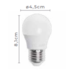 LÂMPADA LED MINI BULBO BOLINHA E27 6000K 4,9W BIVOLT | NORDECOR MLP5004