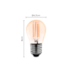LÂMPADA LED MINI BULBO BOLINHA FILAMENTO E27 ÂMBAR 2400K 4W BIVOLT | NORDECOR 1043 LÂMPADA LED MINI BULBO BOLINHA FILAMENTO E27 ÂMBAR 2400K 4W BIVOLT | NORDECOR 1043