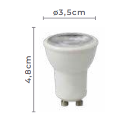 LÂMPADA LED MINI DICROICA GU10 36° IRC 90 4000K 4W BIVOLT | NORDECOR 1001