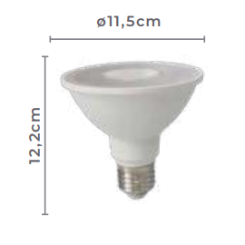 LÂMPADA LED PAR38 E27 24° IRC 90 3000K 18W BIVOLT | NORDECOR 1020