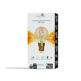 LÂMPADA LED SMART BULBO FILAMENTO DIMERIZÁVEL 5W 1800K/2400K IP20 BIVOLT | GAYA 9873 LÂMPADA LED SMART BULBO FILAMENTO DIMERIZÁVEL 5W 1800K/2400K IP20 BIVOLT | GAYA 9873
