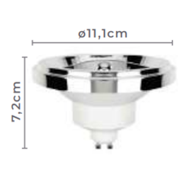 LAMPADA LED SOF IRC95 AR111 DIMER. 24° 12W 2700K 220V | NORDECOR 1152