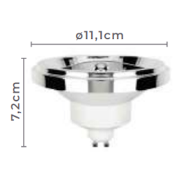 LAMPADA LED SOF IRC95 AR111 DIMER. 6° 12W 2700K | NORDECOR 1153